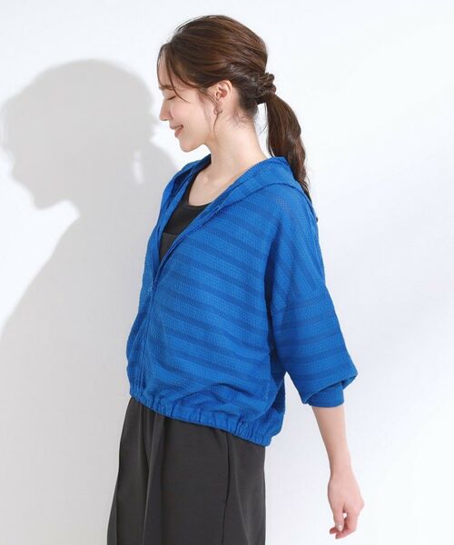 SHOO・LA・RUE / シューラルー カーディガン・ボレロ | 【UV/水陸両用】手の甲まで隠れる レースボーダー ラッシュガードパーカ | 詳細6