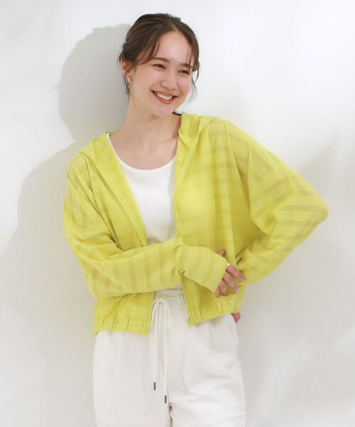 SHOO・LA・RUE / シューラルー カーディガン・ボレロ | 【UV/水陸両用】手の甲まで隠れる レースボーダー ラッシュガードパーカ | 詳細9