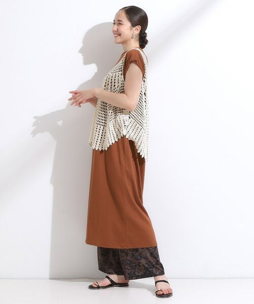 SHOO・LA・RUE / シューラルー ミニ丈・ひざ丈ワンピース | 【2点セット】クロシェ編みレースベスト＋Tシャツワンピースセット | 詳細6