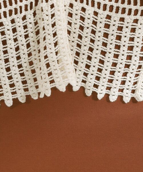 SHOO・LA・RUE / シューラルー ミニ丈・ひざ丈ワンピース | 【2点セット】クロシェ編みレースベスト＋Tシャツワンピースセット | 詳細7