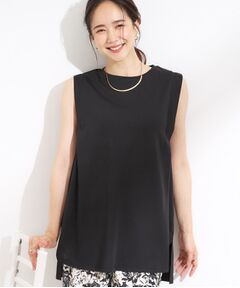 SHOO・LA・RUE / シューラルー チュニック | 【汗ジミ軽減/ひんやり/UV】大人のヘルシーな着こなしに タックノースリーブチュニック