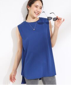 SHOO・LA・RUE / シューラルー チュニック | 【汗ジミ軽減/ひんやり/UV】大人のヘルシーな着こなしに タックノースリーブチュニック