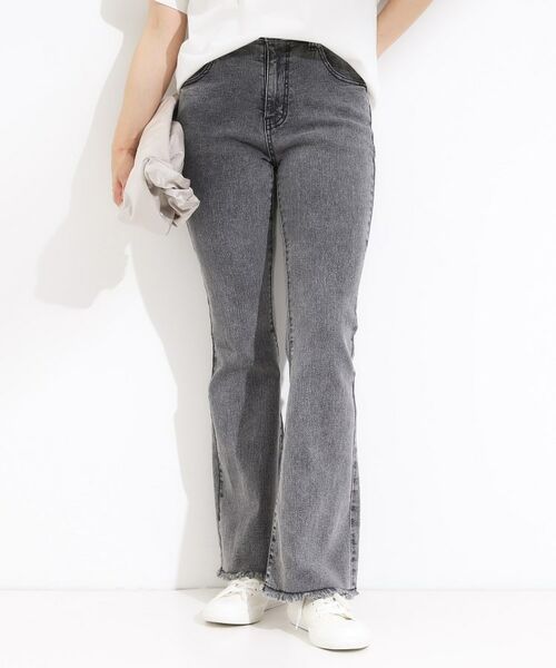 SHOO・LA・RUE / シューラルー デニムパンツ | 【ひんやり/S-LL】ストレッチフレアデニム | 詳細1