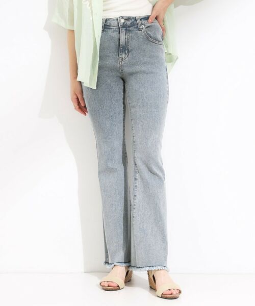 SHOO・LA・RUE / シューラルー デニムパンツ | 【ひんやり/S-LL】ストレッチフレアデニム | 詳細5