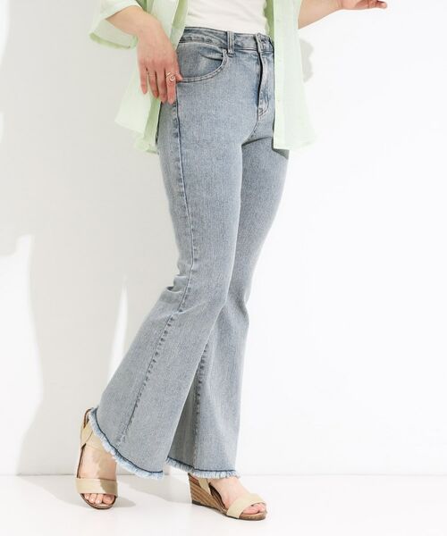 SHOO・LA・RUE / シューラルー デニムパンツ | 【ひんやり/S-LL】ストレッチフレアデニム | 詳細6