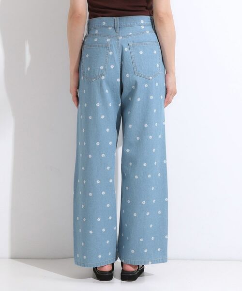 SHOO・LA・RUE / シューラルー デニムパンツ | 【S-LL】周りと差がつく デイジー柄デニムワイドパンツ | 詳細11
