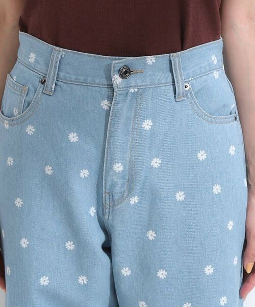 SHOO・LA・RUE / シューラルー デニムパンツ | 【S-LL】周りと差がつく デイジー柄デニムワイドパンツ | 詳細12