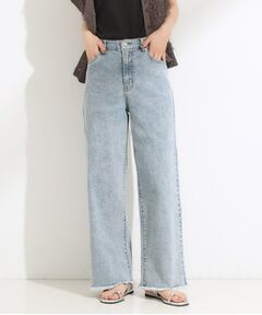 SHOO・LA・RUE / シューラルー デニムパンツ | 【S-LL/裏ひんやり/ストレッチ】ワイドストレートデニムパンツ