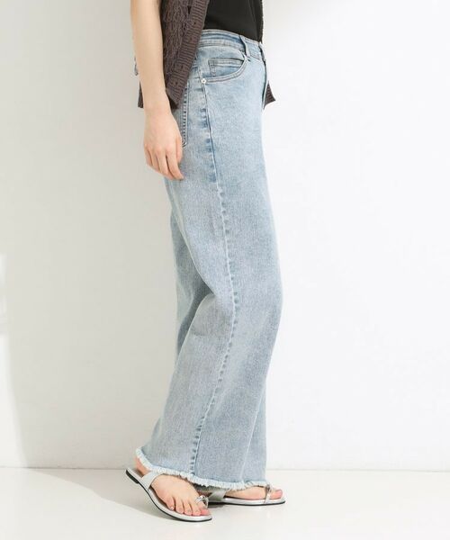 SHOO・LA・RUE / シューラルー デニムパンツ | 【S-LL/裏ひんやり/ストレッチ】ワイドストレートデニムパンツ | 詳細6