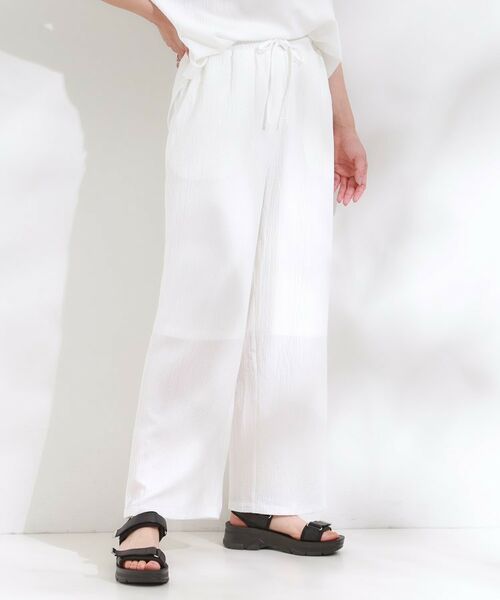 SHOO・LA・RUE / シューラルー パンツ | 【S-LL/セットアップ可】リラックスカジュアルに ぽこぽこイージーパンツ | 詳細1