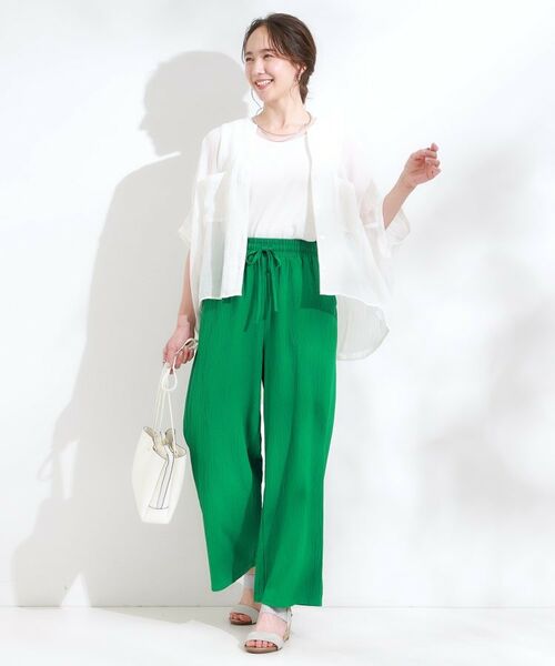 SHOO・LA・RUE / シューラルー パンツ | 【S-LL/セットアップ可】リラックスカジュアルに ぽこぽこイージーパンツ | 詳細14