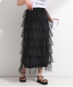 SHOO・LA・RUE / シューラルー ロング・マキシ丈スカート | 【2点セット/S-LL】コーデの主役になる チュールティアードスカート