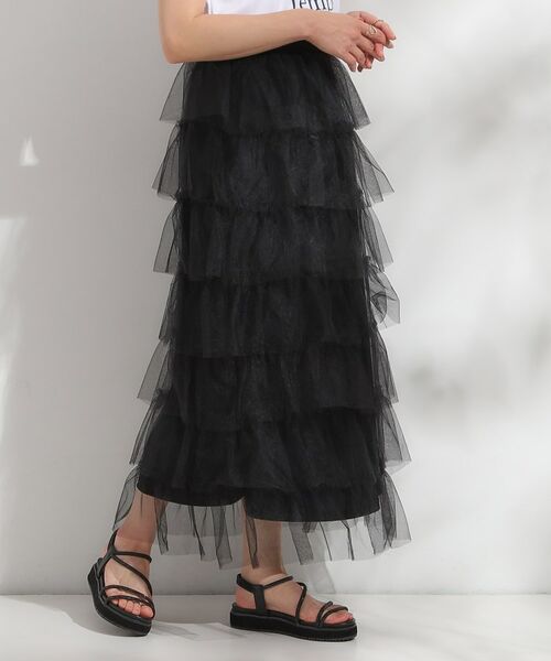 SHOO・LA・RUE / シューラルー ロング・マキシ丈スカート | 【2点セット/S-LL】コーデの主役になる チュールティアードスカート | 詳細8