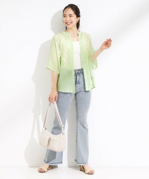 SHOO・LA・RUE / シューラルー シャツ・ブラウス | 【S-LL】一枚で着映え コード刺繍シャツ | 詳細11