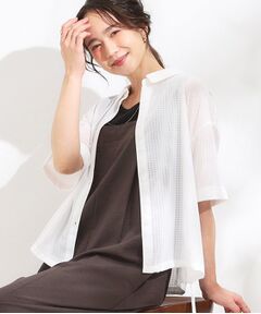 SHOO・LA・RUE / シューラルー シャツ・ブラウス | シルエット変化を楽しめる シアーチェックドロストシャツ