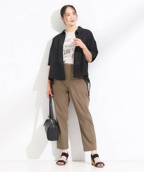 SHOO・LA・RUE / シューラルー シャツ・ブラウス | シルエット変化を楽しめる シアーチェックドロストシャツ | 詳細12