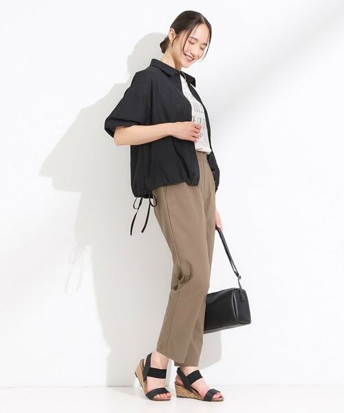 SHOO・LA・RUE / シューラルー シャツ・ブラウス | シルエット変化を楽しめる シアーチェックドロストシャツ | 詳細13