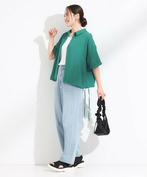 SHOO・LA・RUE / シューラルー シャツ・ブラウス | シルエット変化を楽しめる シアーチェックドロストシャツ | 詳細19