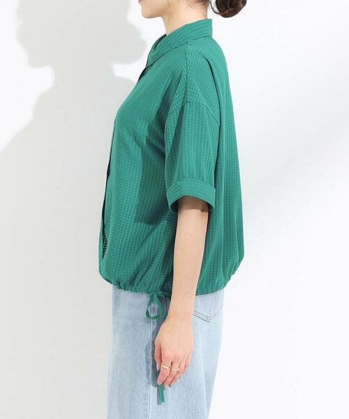 SHOO・LA・RUE / シューラルー シャツ・ブラウス | シルエット変化を楽しめる シアーチェックドロストシャツ | 詳細23