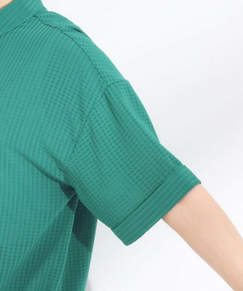 SHOO・LA・RUE / シューラルー シャツ・ブラウス | シルエット変化を楽しめる シアーチェックドロストシャツ | 詳細26