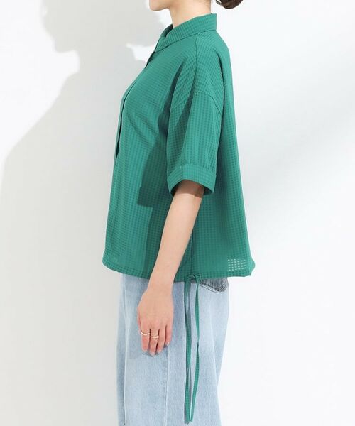 SHOO・LA・RUE / シューラルー シャツ・ブラウス | シルエット変化を楽しめる シアーチェックドロストシャツ | 詳細29