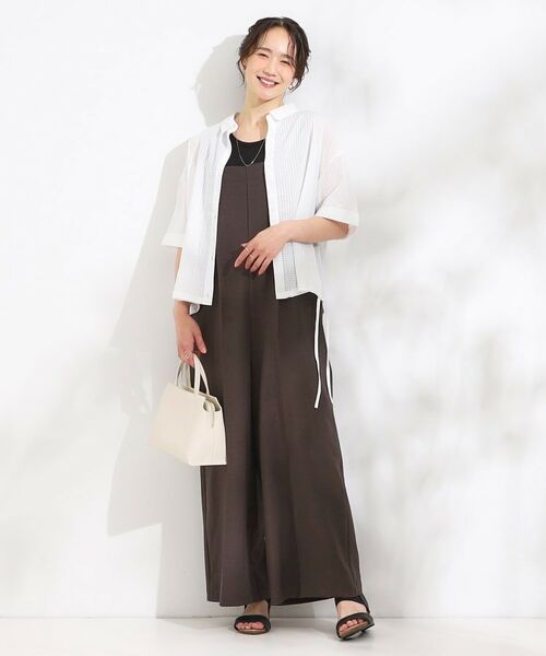 SHOO・LA・RUE / シューラルー シャツ・ブラウス | シルエット変化を楽しめる シアーチェックドロストシャツ | 詳細5