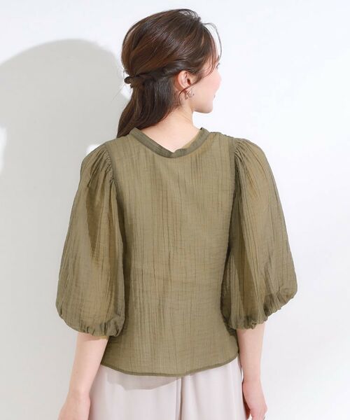 SHOO・LA・RUE / シューラルー シャツ・ブラウス | 【S-LL/前後2WAY】バルーンスリーブが華やか こなれ見えシアーブラウス | 詳細11