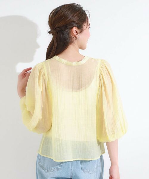 SHOO・LA・RUE / シューラルー シャツ・ブラウス | 【S-LL/前後2WAY】バルーンスリーブが華やか こなれ見えシアーブラウス | 詳細24