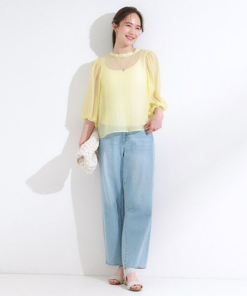 SHOO・LA・RUE / シューラルー シャツ・ブラウス | 【S-LL/前後2WAY】バルーンスリーブが華やか こなれ見えシアーブラウス | 詳細26