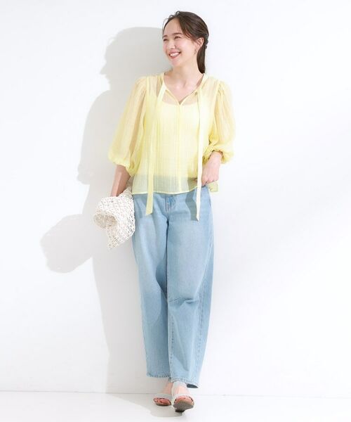 SHOO・LA・RUE / シューラルー シャツ・ブラウス | 【S-LL/前後2WAY】バルーンスリーブが華やか こなれ見えシアーブラウス | 詳細27