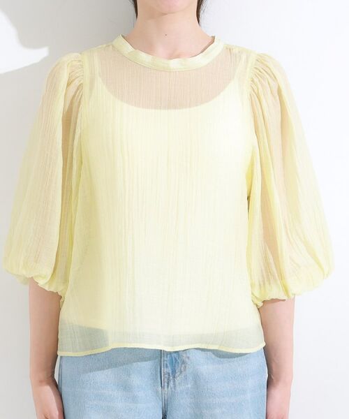 SHOO・LA・RUE / シューラルー シャツ・ブラウス | 【S-LL/前後2WAY】バルーンスリーブが華やか こなれ見えシアーブラウス | 詳細29