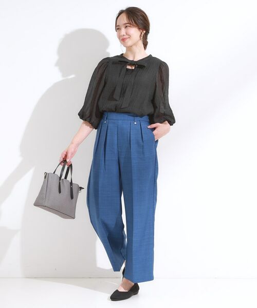 SHOO・LA・RUE / シューラルー シャツ・ブラウス | 【S-LL/前後2WAY】バルーンスリーブが華やか こなれ見えシアーブラウス | 詳細6