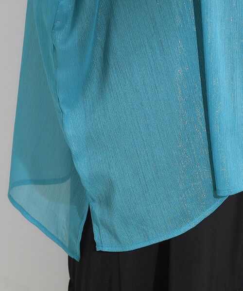 SHOO・LA・RUE / シューラルー シャツ・ブラウス | 大人のシアー感 ラメが華やかな楊柳ポンチョシャツ | 詳細22