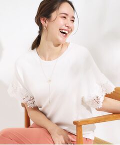 SHOO・LA・RUE / シューラルー ニット・セーター | 【S-LL/ひんやり/UV/】大人上品な お袖レースニット