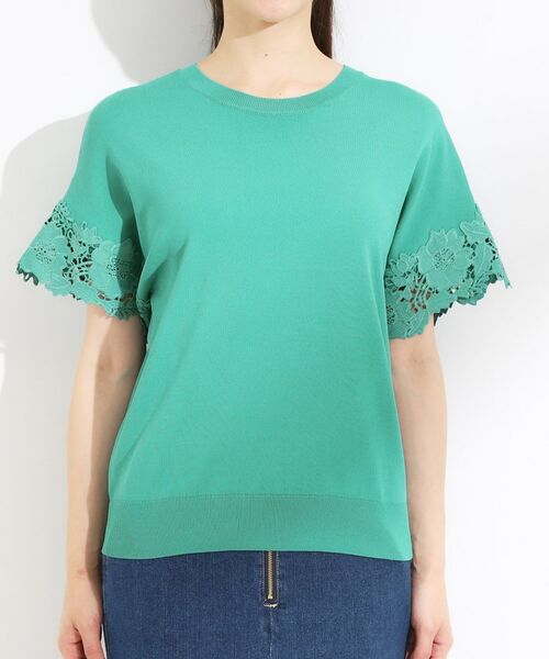 SHOO・LA・RUE / シューラルー ニット・セーター | 【S-LL/ひんやり/UV/】大人上品な お袖レースニット | 詳細17