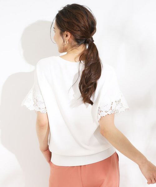 SHOO・LA・RUE / シューラルー ニット・セーター | 【S-LL/ひんやり/UV/】大人上品な お袖レースニット | 詳細2