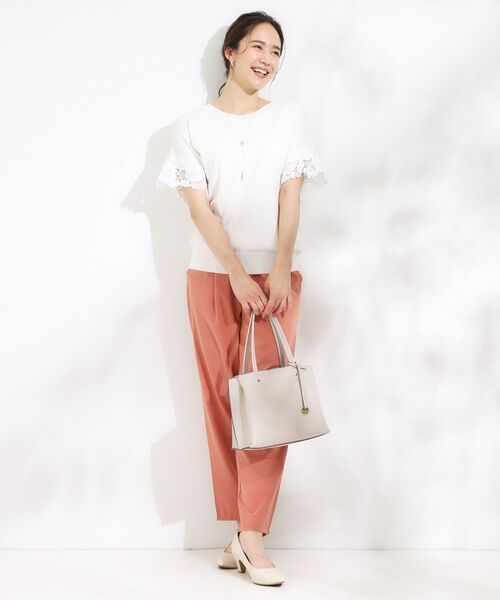 SHOO・LA・RUE / シューラルー ニット・セーター | 【S-LL/ひんやり/UV/】大人上品な お袖レースニット | 詳細3