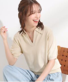 SHOO・LA・RUE / シューラルー ニット・セーター | 【S-LL/洗える】大人の抜け感 スキッパーニット