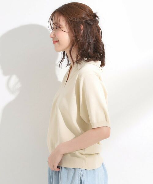 SHOO・LA・RUE / シューラルー ニット・セーター | 【S-LL/洗える】大人の抜け感 スキッパーニット | 詳細1