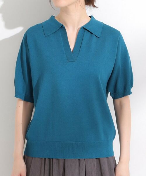 SHOO・LA・RUE / シューラルー ニット・セーター | 【S-LL/洗える】大人の抜け感 スキッパーニット | 詳細12