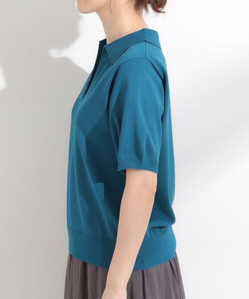 SHOO・LA・RUE / シューラルー ニット・セーター | 【S-LL/洗える】大人の抜け感 スキッパーニット | 詳細13