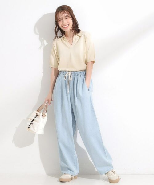 SHOO・LA・RUE / シューラルー ニット・セーター | 【S-LL/洗える】大人の抜け感 スキッパーニット | 詳細2