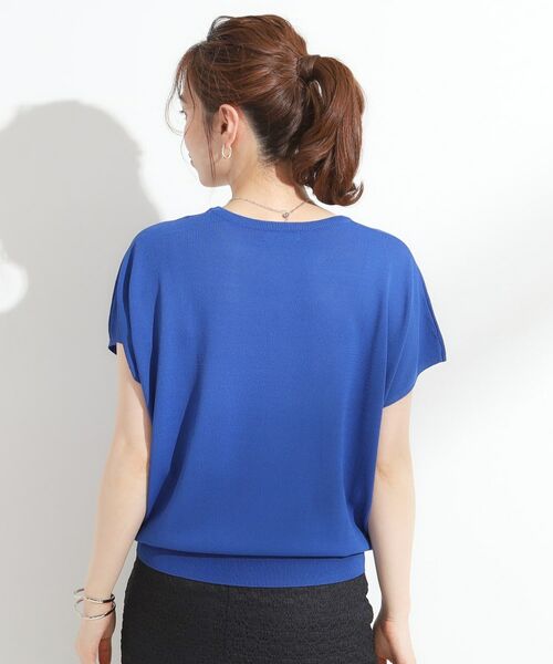 SHOO・LA・RUE / シューラルー ニット・セーター | 【ひんやり/S-LL】さらさらな肌触りが心地よい フレンチスリーブニット | 詳細10