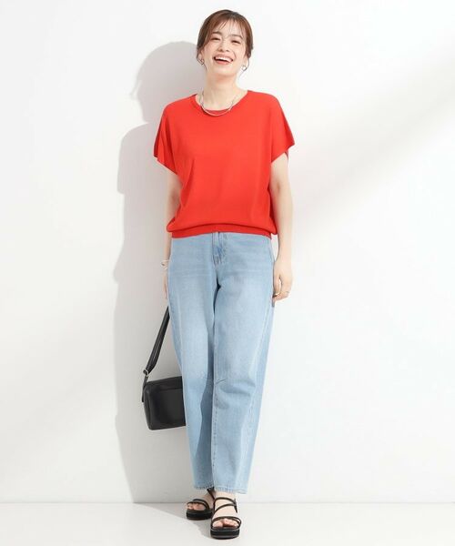 SHOO・LA・RUE / シューラルー ニット・セーター | 【ひんやり/S-LL】さらさらな肌触りが心地よい フレンチスリーブニット | 詳細15