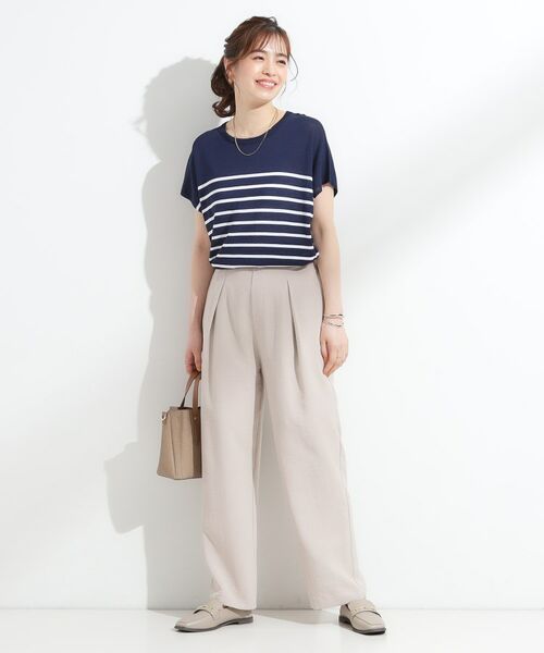 SHOO・LA・RUE / シューラルー ニット・セーター | 【ひんやり/S-LL】さらさらな肌触りが心地よい フレンチスリーブニット | 詳細3