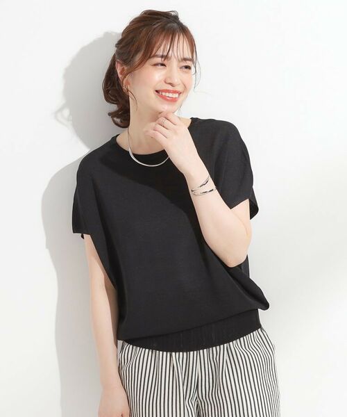 SHOO・LA・RUE / シューラルー ニット・セーター | 【ひんやり/S-LL】さらさらな肌触りが心地よい フレンチスリーブニット | 詳細5