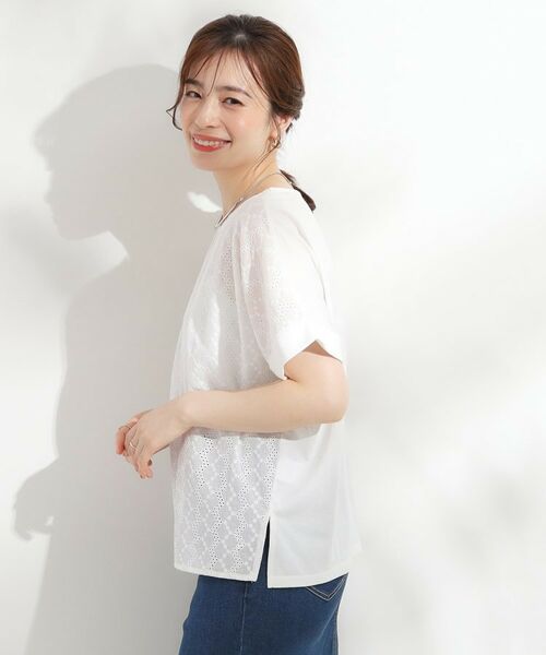 SHOO・LA・RUE / シューラルー カットソー | 【S-LL】大人の上品な甘さ 刺繍レース切り替えトップス | 詳細10