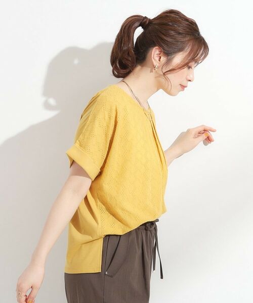 SHOO・LA・RUE / シューラルー カットソー | 【S-LL】大人の上品な甘さ 刺繍レース切り替えトップス | 詳細14