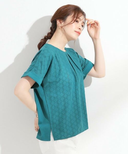 SHOO・LA・RUE / シューラルー カットソー | 【S-LL】大人の上品な甘さ 刺繍レース切り替えトップス | 詳細6