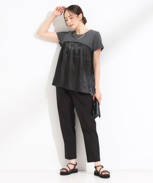 SHOO・LA・RUE / シューラルー カットソー | 【S-LL/ひんやり】インせず決まる ビスチェ風ドッキングトップス | 詳細15